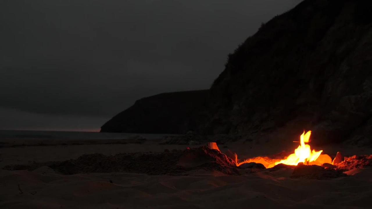 4K Campfire On The Beach L Sounds Of Crackling One News Page VIDEO