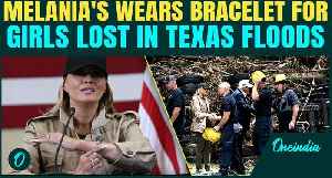 VIDEO: Melania Wears Bracelet For Texas Flood Victims |Firefighters Stun Trump While Meeting Melania [Video]