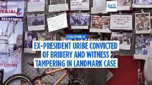Ex-Colombian president Uribe convicted of witness tampering and bribery [Video]