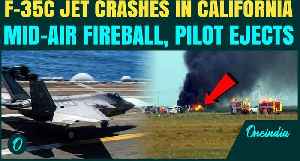 BREAKING: U.S Navy F-35C Stealth Jet Crashes In California | Pilot Ejects Moments Before Explosion [Video]