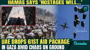 UAE’s Gaza AID DROP Falls Into SEA? Palestinians Starve As Hamas Opposes Aid For Hostages [Video]