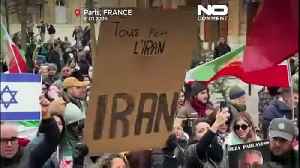 Thousands in Paris support Iranian protesters and exiled crown prince