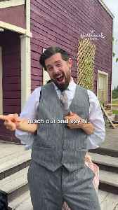 Chris McNally Gets Playful on When Calls the Heart Set