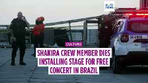 Shakira crew member dies installing stage for free concert in Brazil