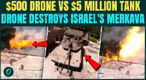 Iran's $500 Drone DESTROYS Israel's $5M Tank, Hezbollah Releases New Shocking Attack Video