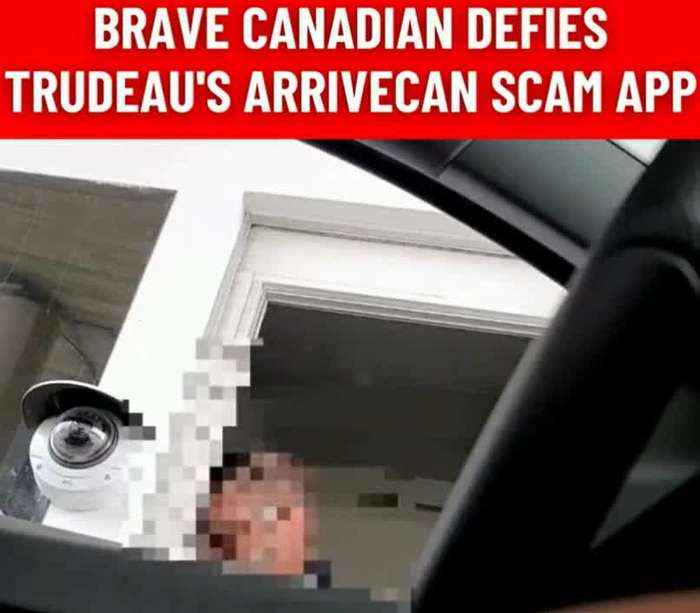 border scam app. Good on this man. 👏 The more Canadians just say no to Trudeau's authoritarian policies, the weaker he i