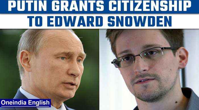 Vladimir Putin grants citizenship to American whistleblower Edward Snowden | Oneindia News *News