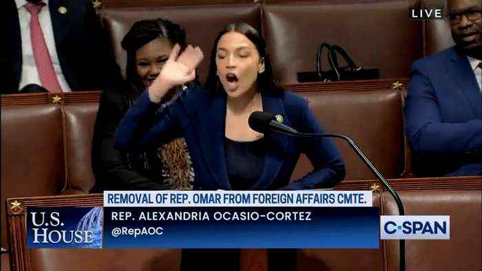 AOC has temper tantrum on the House floor during vote to remove Omar from Foreign Affairs Committee