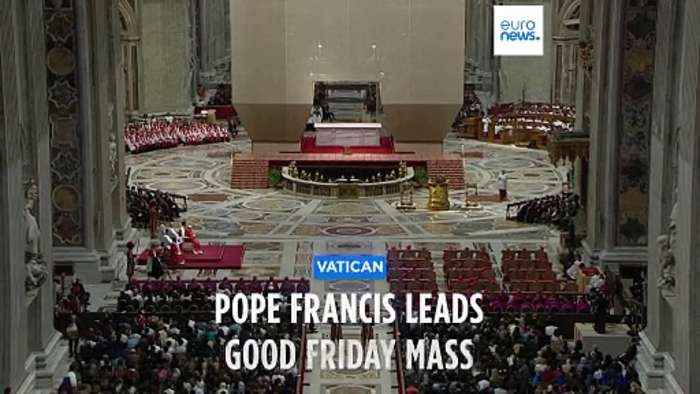 Pope Francis leads Good Friday Mass in St. Peter's Basilica