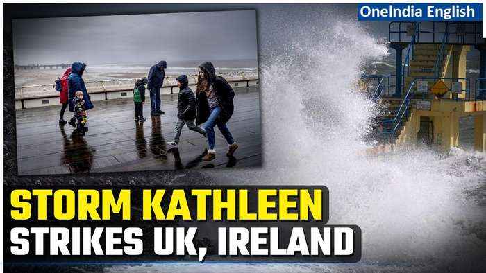 Storm Kathleen Chaos in UK, Ireland: Flights Cancelled, Landmarks Damaged, Power Outage | Oneindia