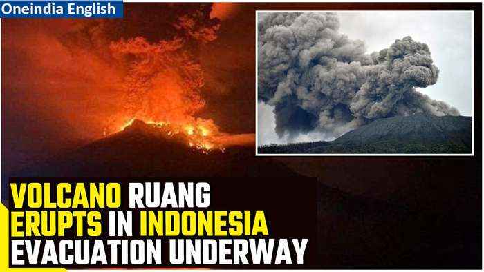 Ruang Volcano Eruptions Lead to Evacuation of 800 in Indonesia, Details Here| Oneindia News