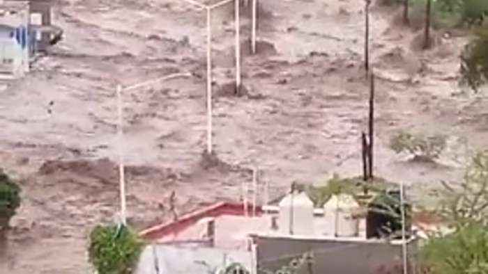 Massive flood in Santa Rosalía Baja California, Mexico