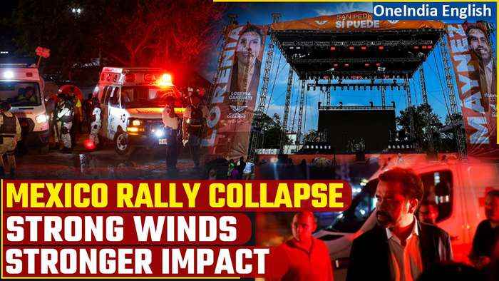 Breaking News: Tragic Stage Collapse at Mexico Election Event: 5 Dead, 50 Injured | Oneindia News