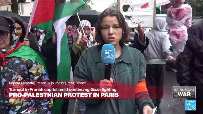 Paris protesters call for immediate ceasefire in Gaza