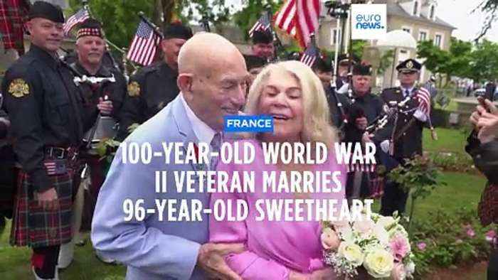 100 year old US war veteran marries his 96 year old sweetheart