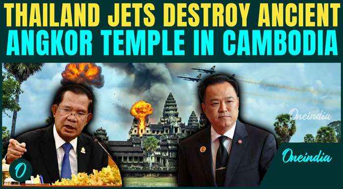 Thailand Cambodia War Breaking: Thai Jets DROPS BOMBS On Ancient Angkor Wat Temple On Cam