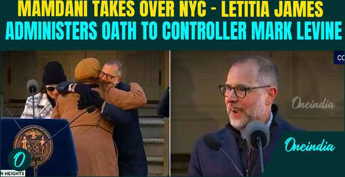 NYC Mayor Zohran Mamdani’s GRAND Inauguration: Letitia James Swears-In NYC Controller Mark Levine