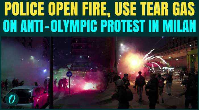 Olympics BREAKING: Italian Police FIRE Tear Gas, Bullets to Quell Protests Against Olympics in Milan