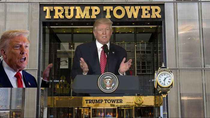 New York NYC America USA President Donald Trump Tower Presidents Day Protest