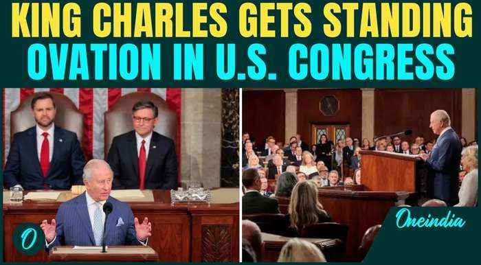 King Charles III Gets Standing Ovation in US Congress | Historic Speech Sparks Applause Across Hall