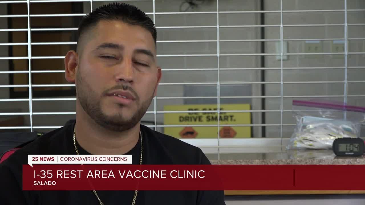 'Happy we got it done': Travelers get vaccinated at clinics at Bell County rest areas