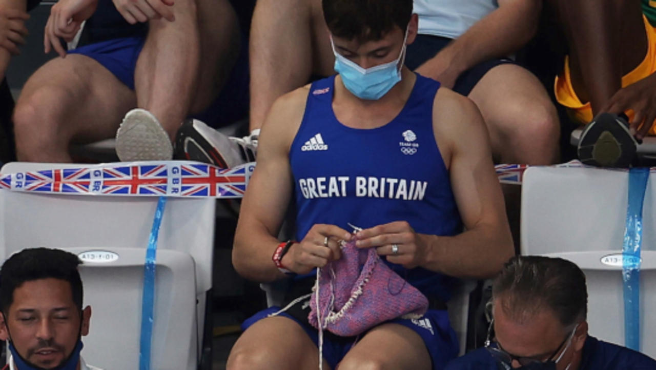 Olympian Tom Daley is #Goals As He Knits While Watching in Stands at Tokyo Olympics