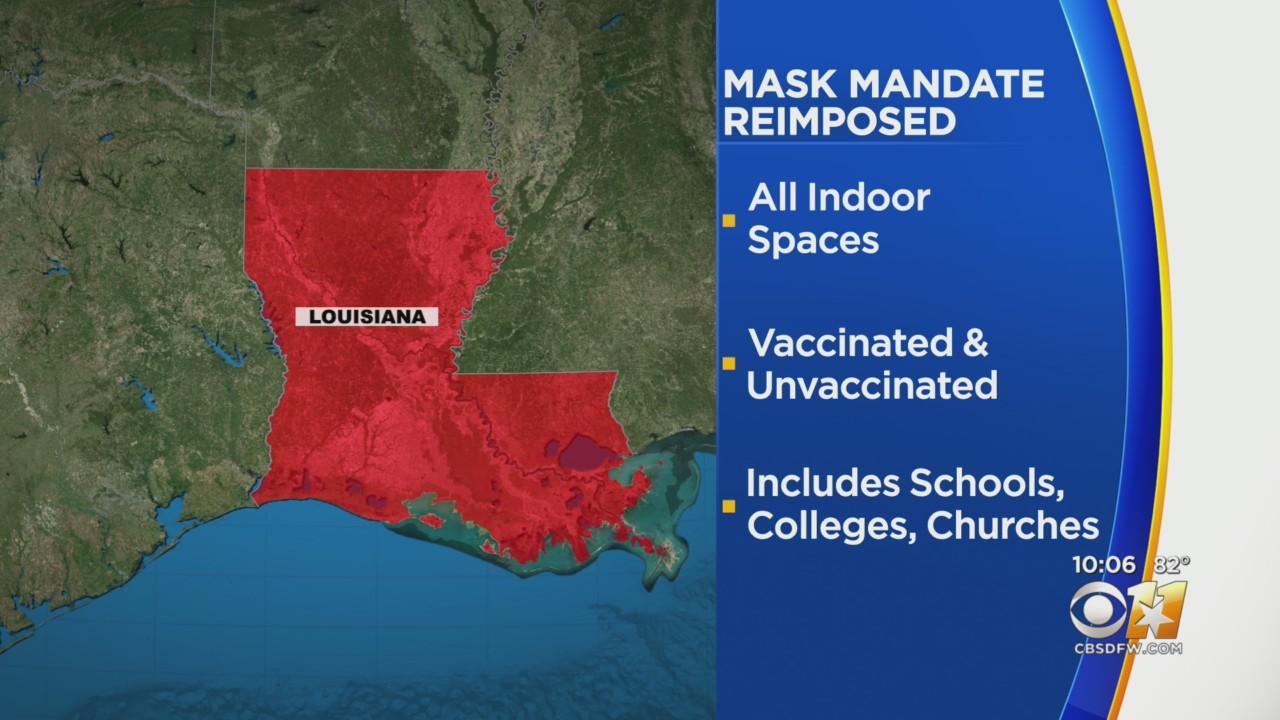 Louisiana Governor Reinstates Indoor Mask Mandate Due To COVID-19 Surge