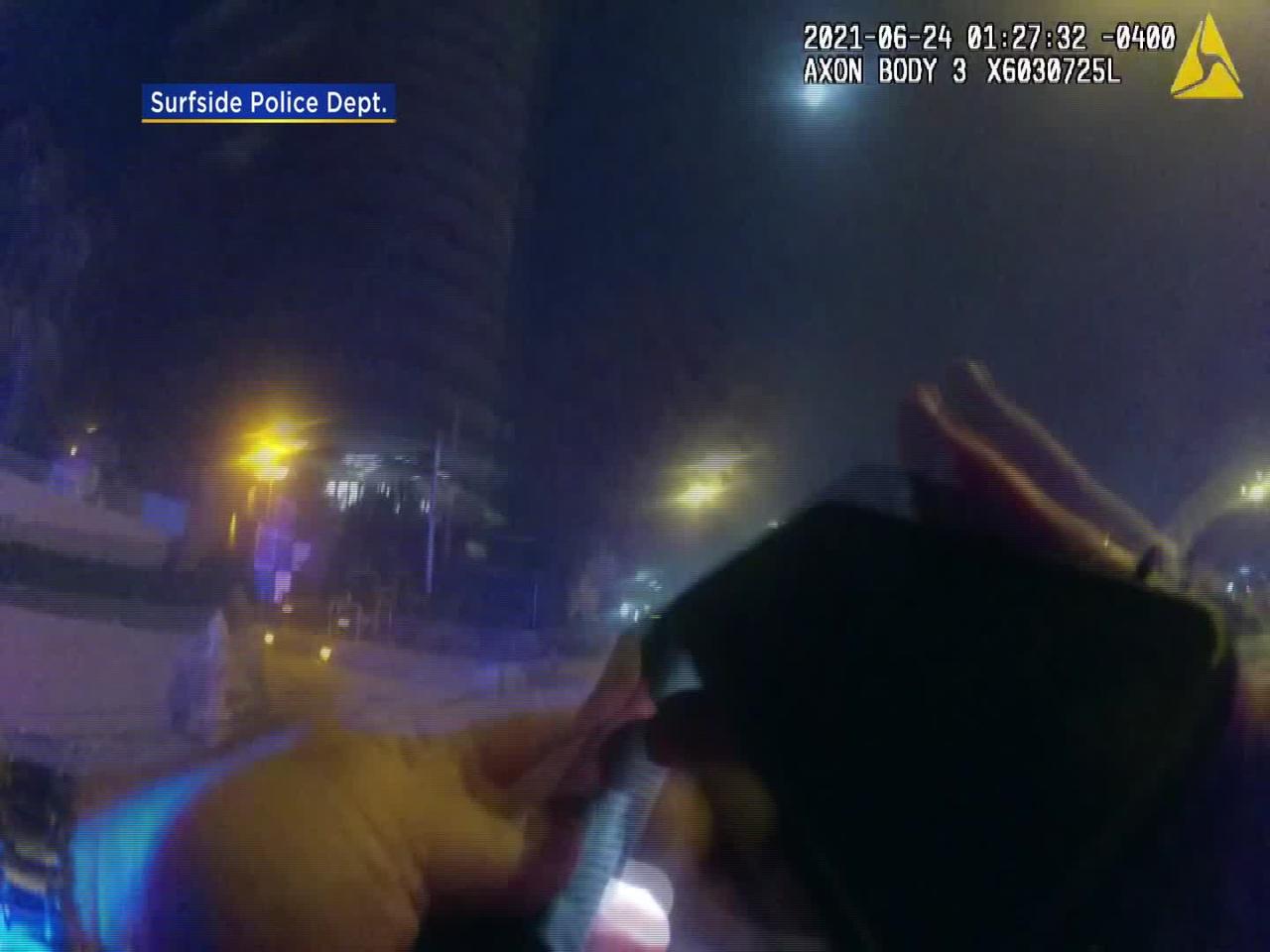 WEB EXTRA: Police Body Cam Video Shows Moments Police Arrived At Surfside Condo Collapse
