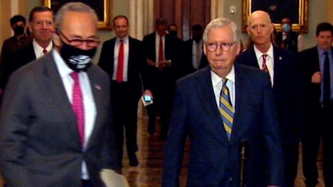 Schumer cuts off McConnell before press conference