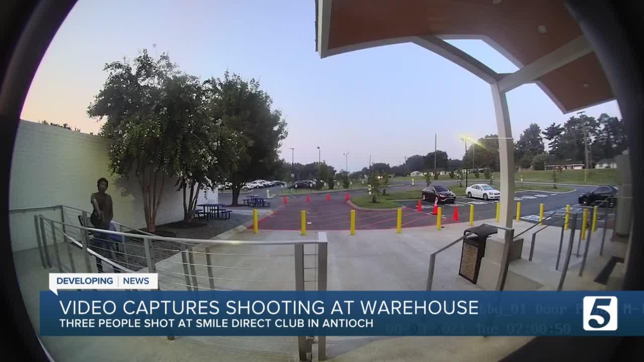 Surveillance video captures shooting at Smile Direct Club Warehouse