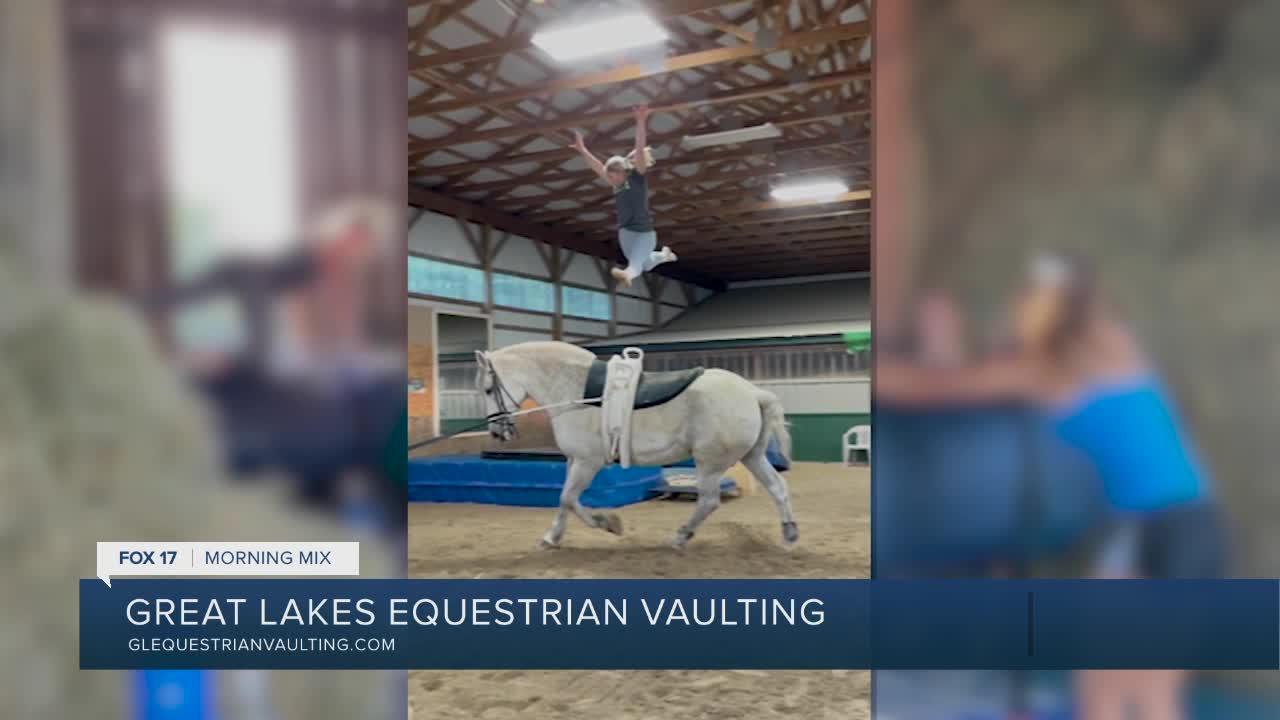 Great Lakes Equestrian Vaulting showcasing horse-riding combined with gymnastics