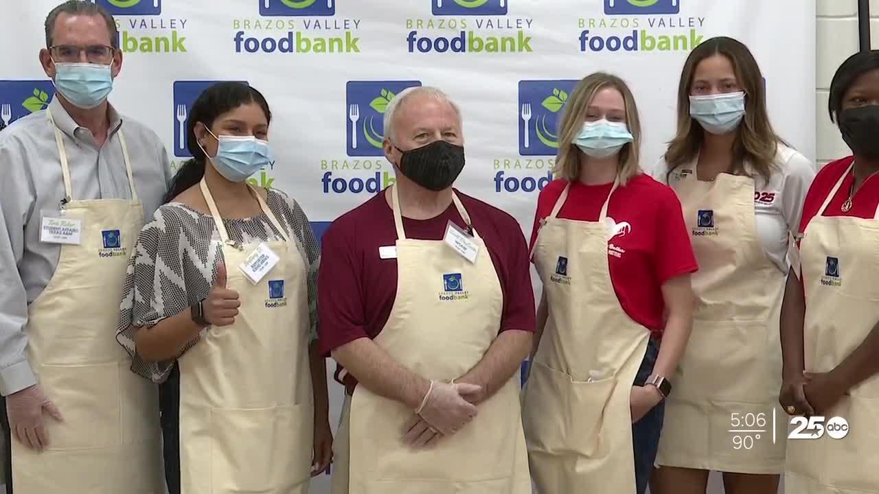 KRHD 25 News Team helps feed the need at Brazos Valley Food Bank!