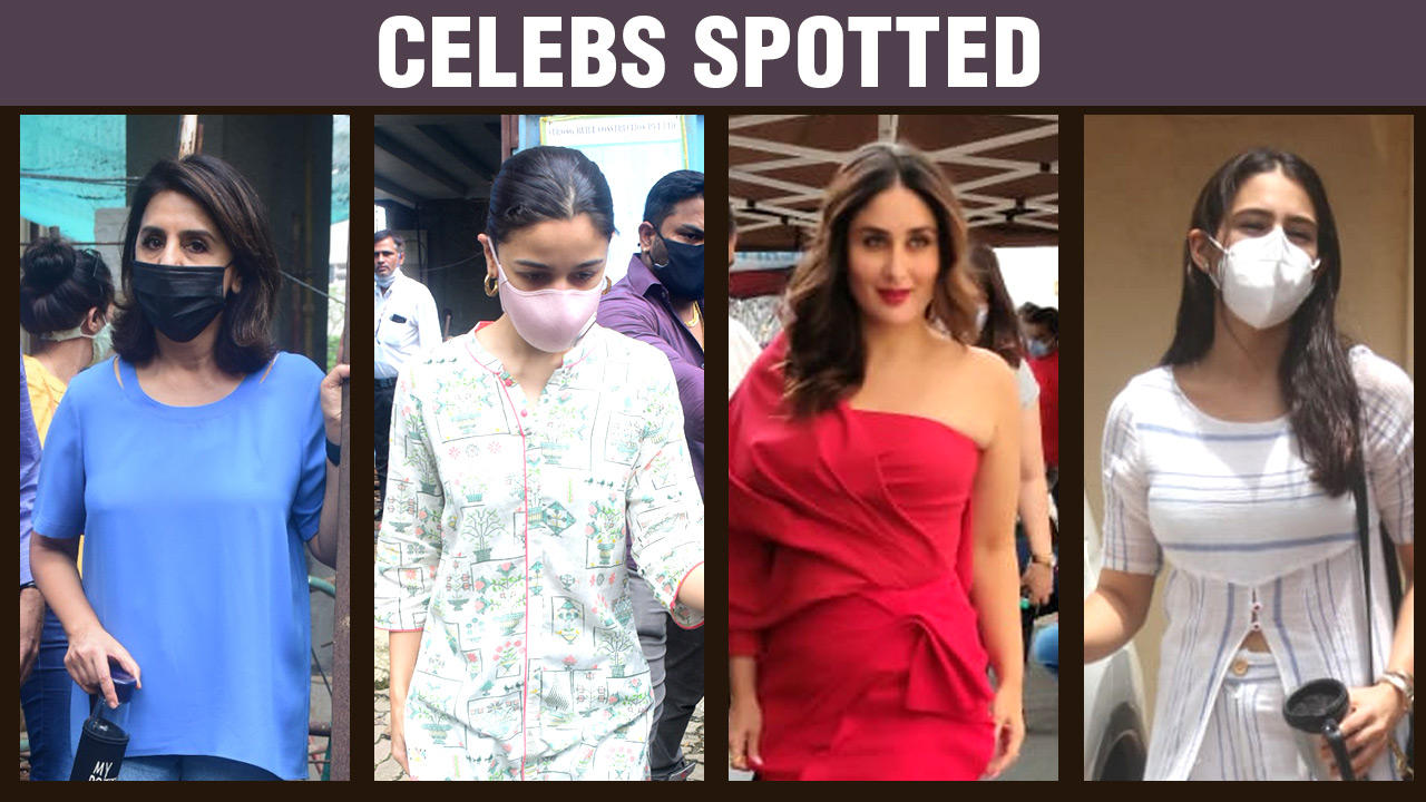 Kareena Stuns In A Red Gown, Kartik Hides His New Look, Sara Greets Media, Alia, Neetu Spotted