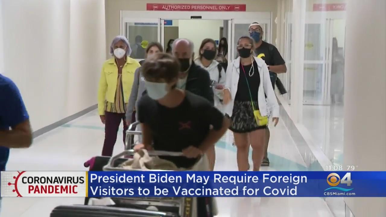 Biden Administration Working On Plan Requiring Foreign Travelers To Show Proof Of COVID Vaccine