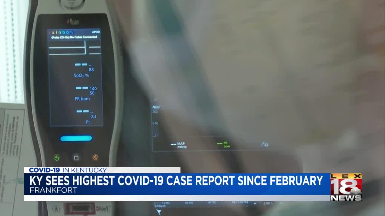 KY sees highest COVID-19 case report since February