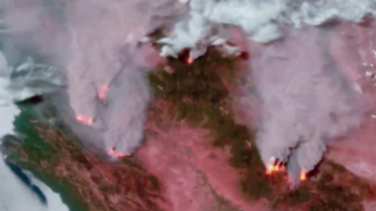 Satellite Video Reveals Plumes of Smoke Hundreds of Miles Long Spreading From California’s Wildfires
