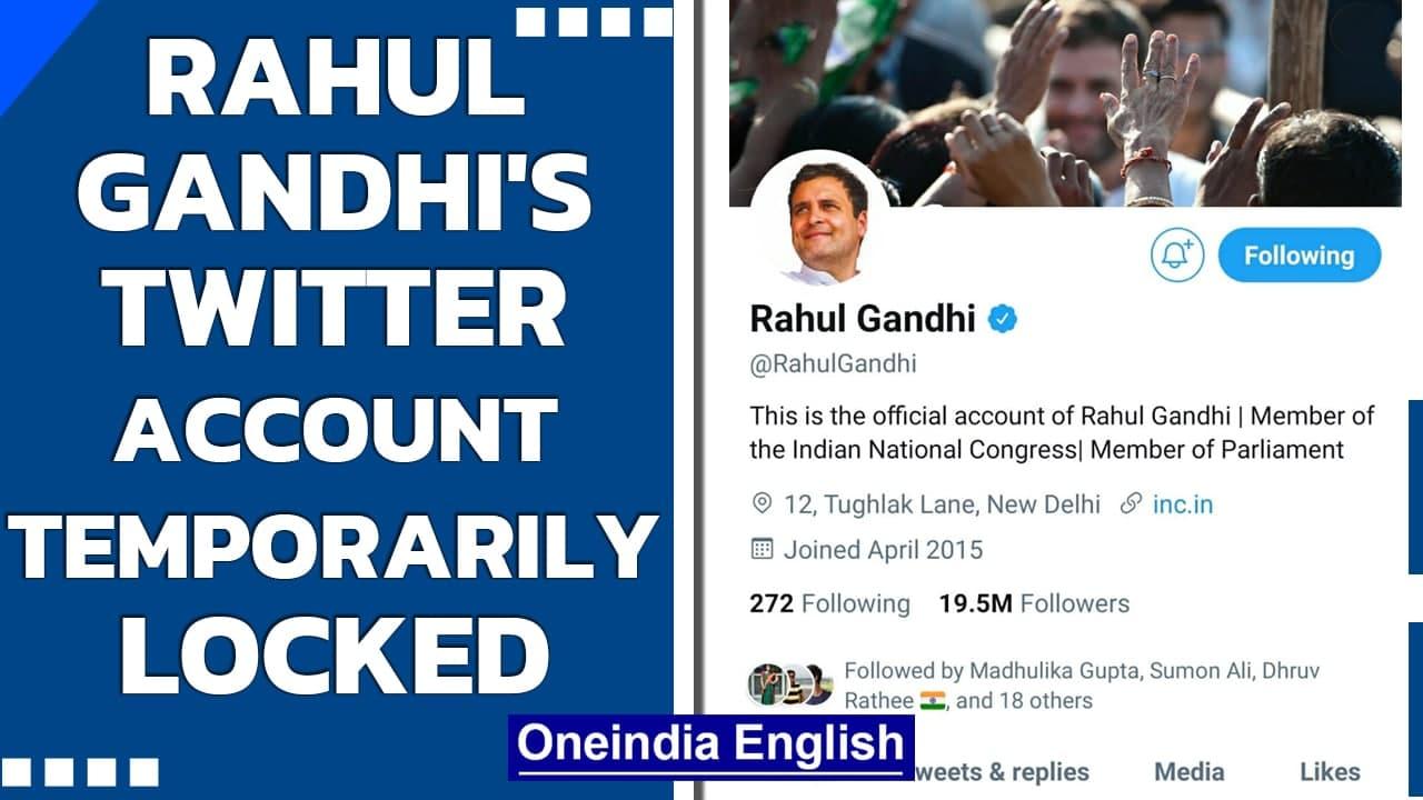 Rahul Gandhi's Twitter account gets temporarily locked for | Dalit rape-victim | Oneindia News