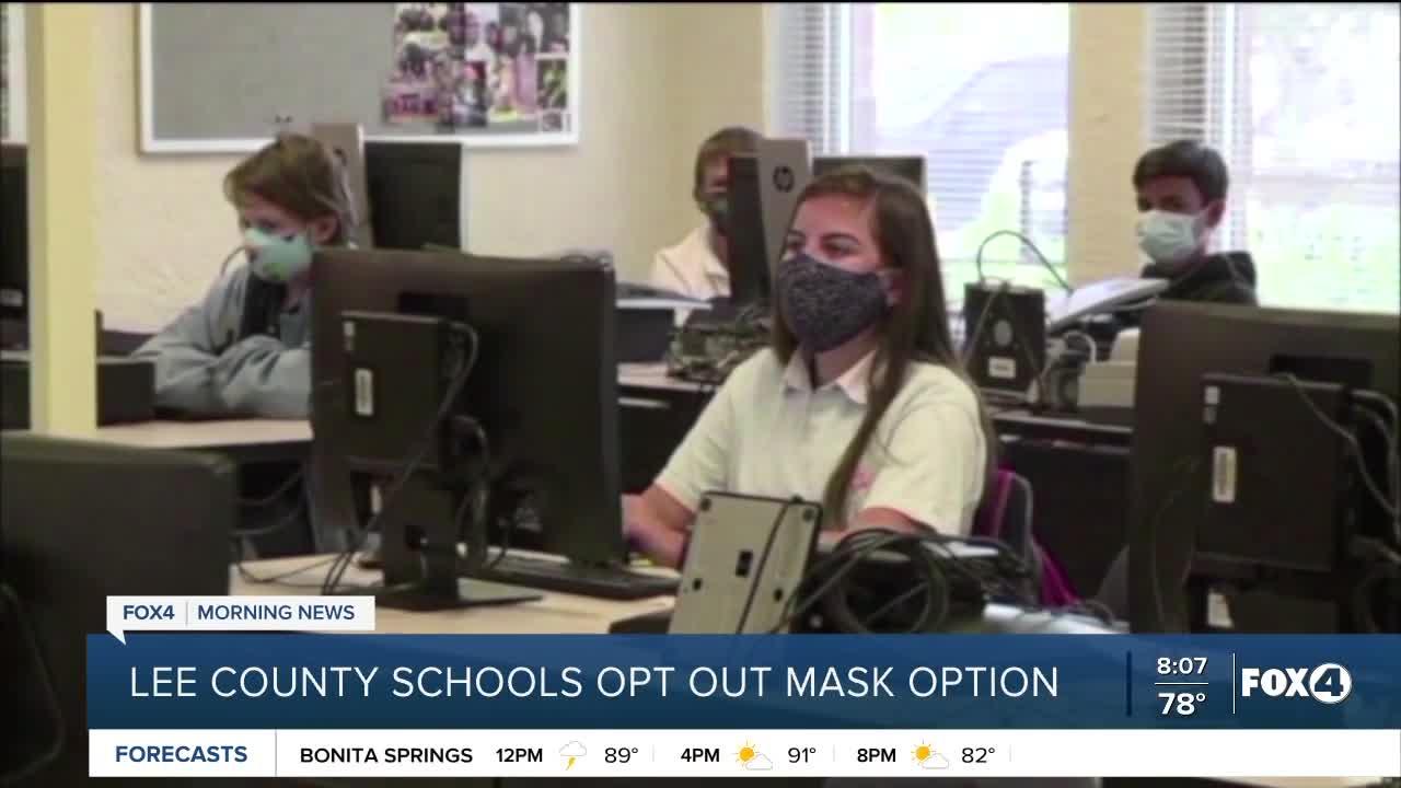 Lee County schools had more than 10 percent of their students opt out of wearing a mask