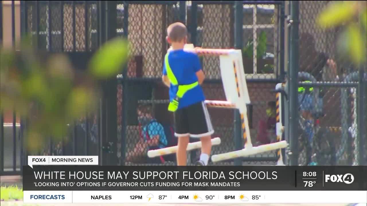 White House may support Florida schools if governor cuts funding for mask mandates