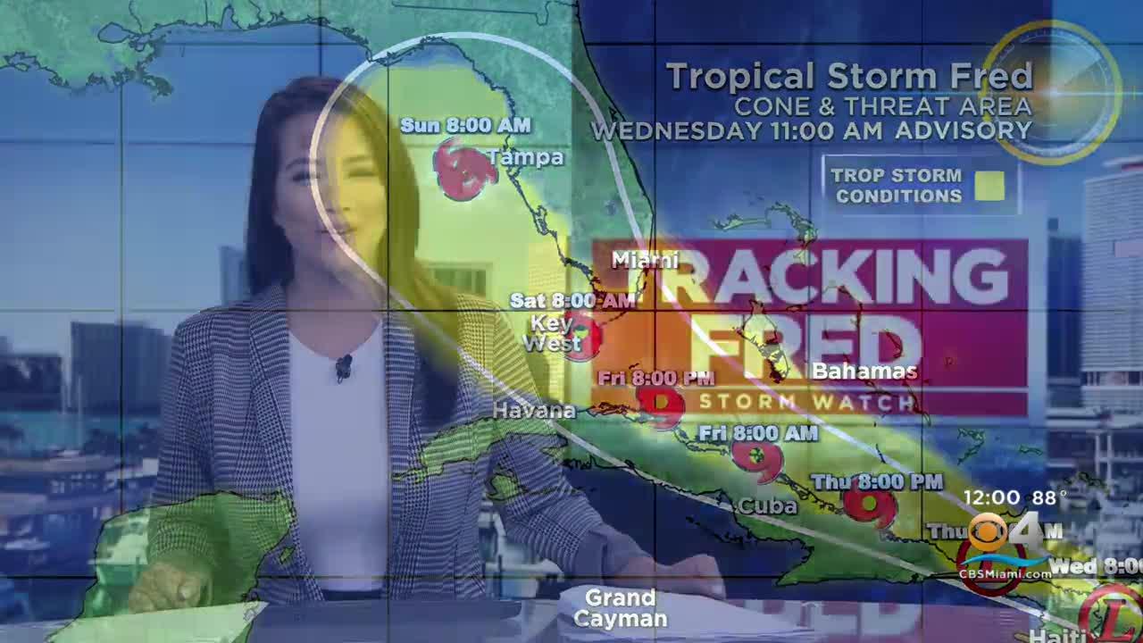 Tropical Storm Fred Continues Path Towards Florida