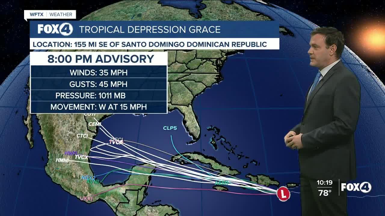 Tracking Tropical Depression Grace