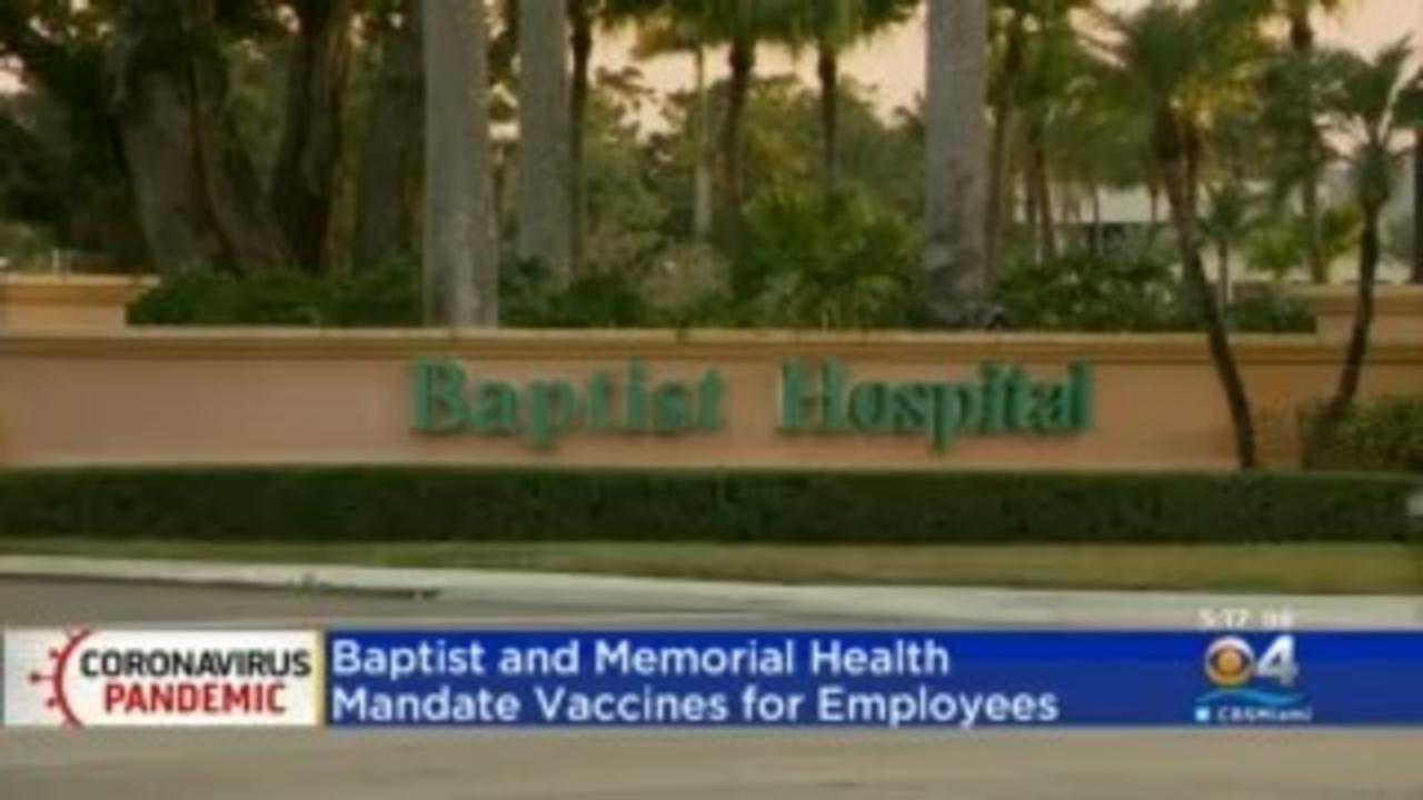 Baptist Health, Memorial Healthcare To Require All Employees Be Vaccinated Against COVID