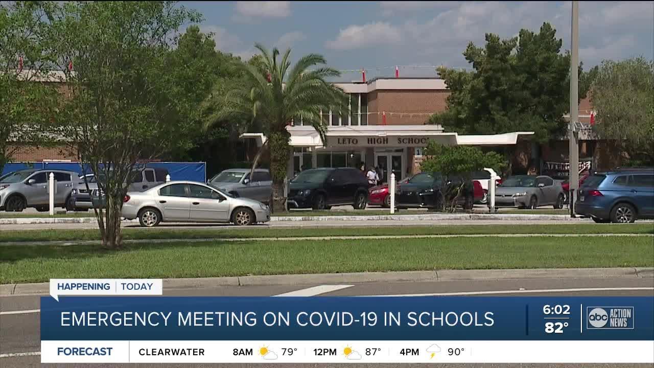 Hillsborough County School Board holding emergency meeting Wednesday as COVID cases soar