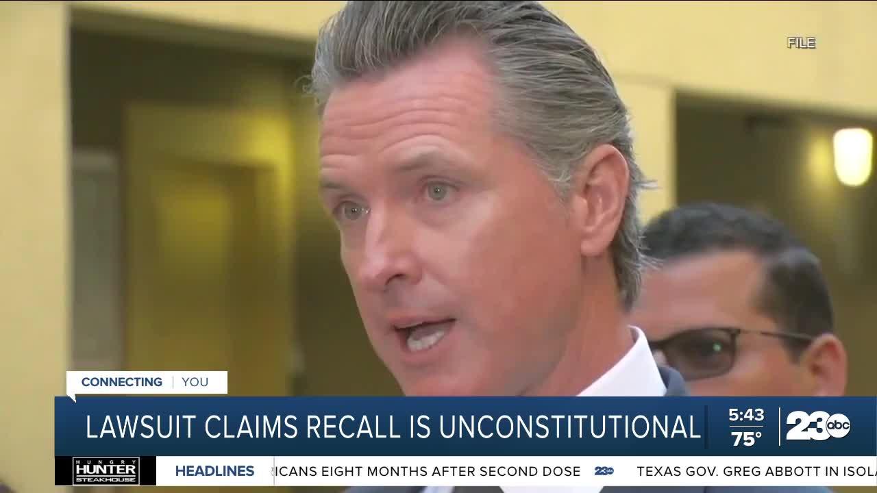 Lawsuit claims recall is unconstitutional
