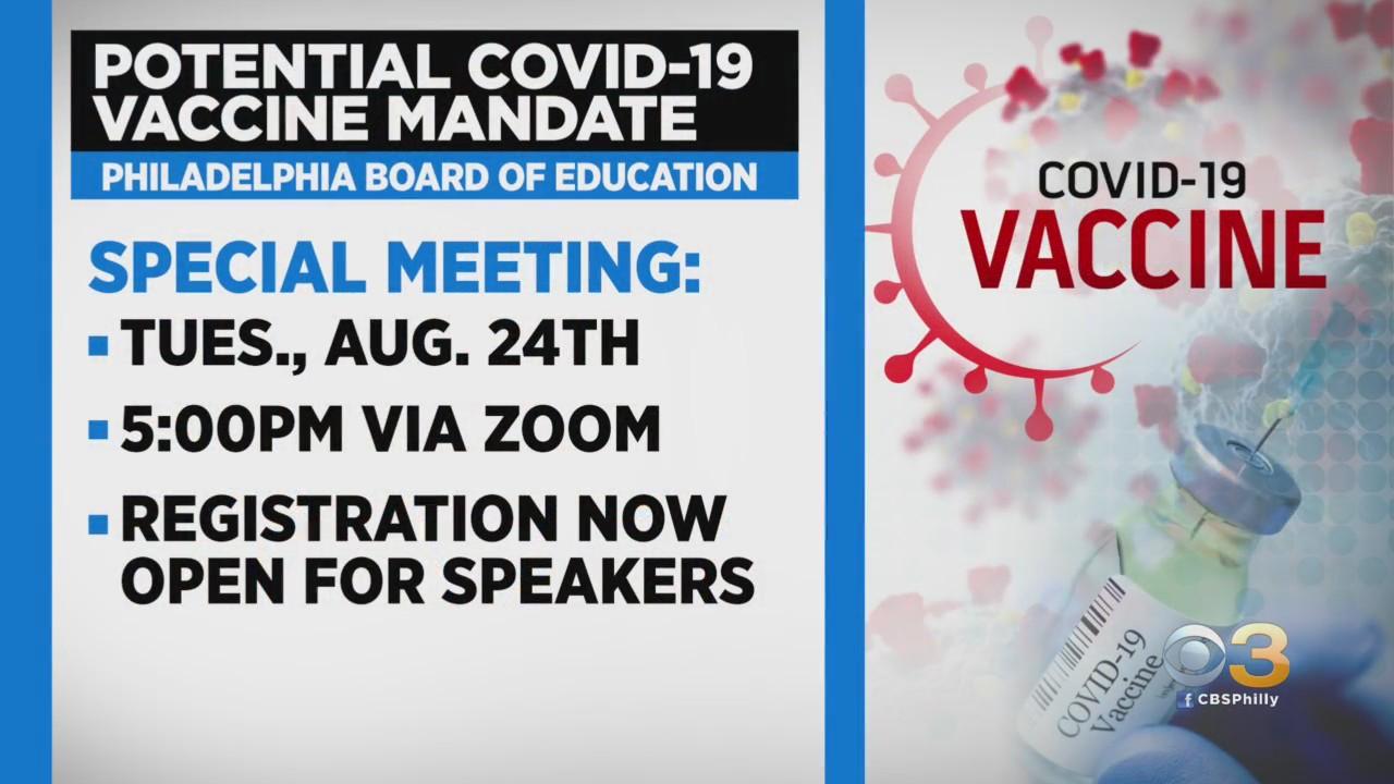 Philadelphia School District To Vote On Vaccine Mandate On Tuesday