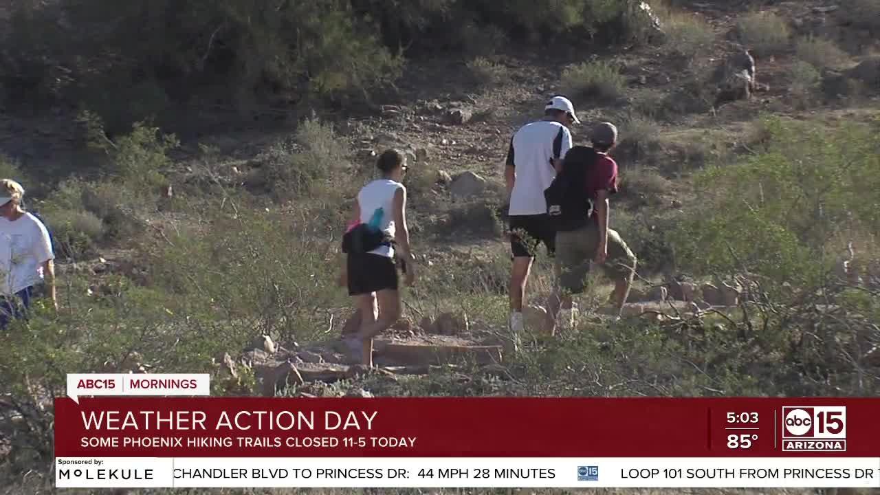 Excessive heat set to close some Valley trails today