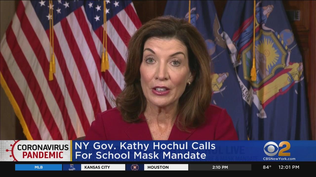 Gov. Hochul Calls For Mask Mandate In New York Schools