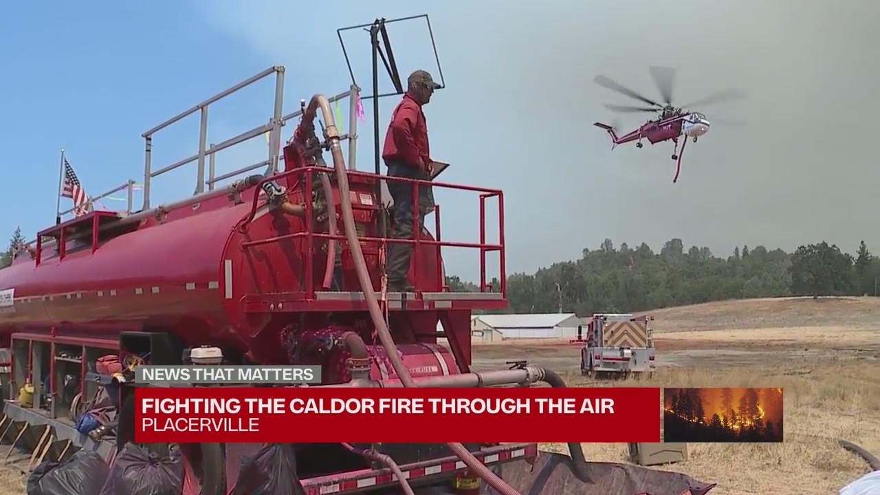 Helicopters, fire retardant major tools in fighting Caldor Fire