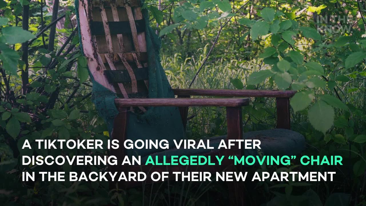 TikTok user discovers creepy 'moving' chair in backyard of new apartment