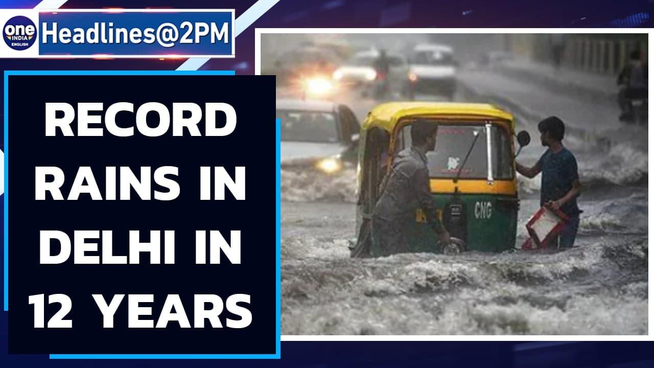 Delhi witnesses record rains in 12 years, orange alert for city | Oneindia News